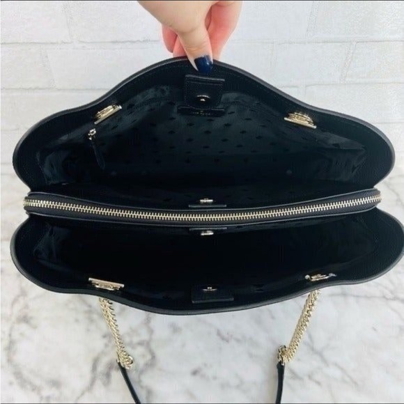 Kate Spade Large Jordyn Chain Tote in Black AUTHENTIC New w/out tags - Picture 7 of 10